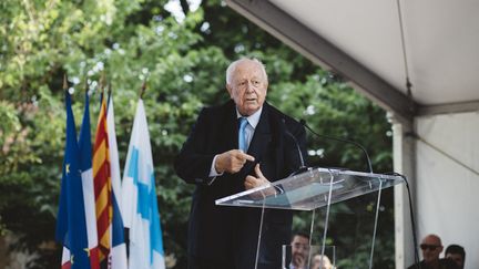 Le maire de Marseille, Jean Claude Gaudin, le 28 juin 2018, à Marseille (Bouches-du-Rhône). (THEO GIACOMETTI / HANS LUCAS / AFP)