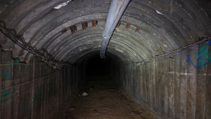 Un tunnel sous le poste-frontière d'Erez, entre la bande de Gaza et Israël, le 15 décembre 2023. (JACK GUEZ / AFP)