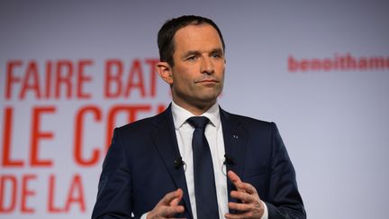 Benoît Hamon, le 26 janvier 2017 à Montreuil (Seine-Saint-Denis). (CITIZENSIDE/QUENTIN VEUILLET / CITIZENSIDE)