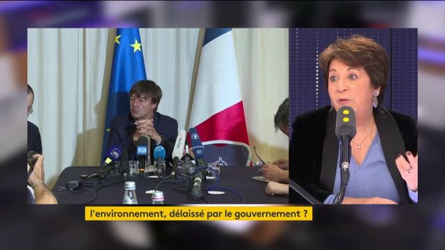 Hulot "On lui laisse dire des choses pour dans 10,20,30 ans mais les mesures immédiates(...)il ne peut pas faire grand chose" Corinne Lepage