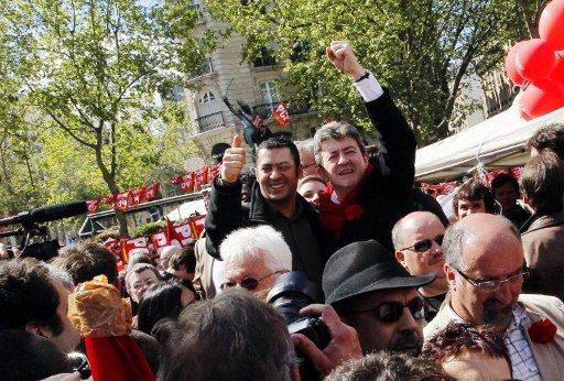 Jean-Luc Mélenchon à Port-Royal à Paris (AFP)