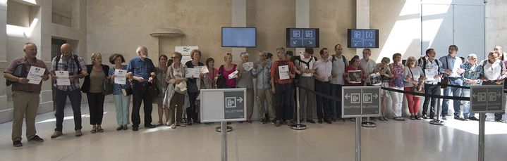 Manifestation de guides conférenciers au musée Picasso
