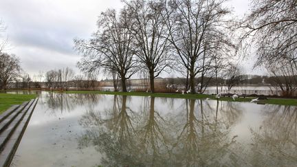 La Garonne en crue, à Bordeaux (Gironde), le 11 février 2016.&nbsp; (MAXPPP)