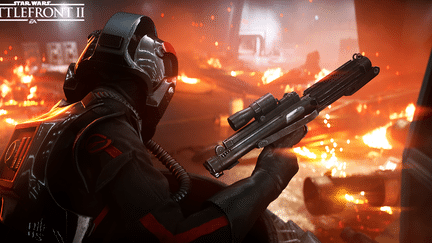 Iden Versio, le personnage principal du mode solo du jeu, commande l'unité Inferno des forces spéciales fidèles à l'Empire. 
 (EA Studios)