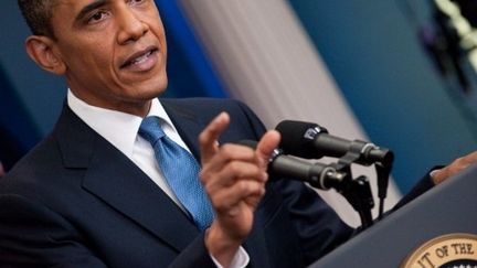 Le président des Etats-Unis, Barack Obama, donne une conférence de presse à la Maison blanche, le 11 juillet 2011. (AFP - Nicholas Kamm)