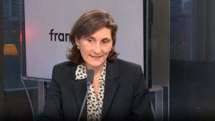 Amélie Oudéa-Castera, ministre des Sports, le 27 octobre 2023. (FRANCEINFO / RADIOFRANCE)