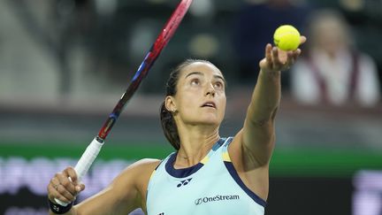 Frenchwoman Caroline Garcia on March 11, 2024 in Indian Wells.  (MARK J. TERRILL / AP / SIPA)