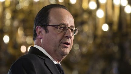 Le président François Hollande, le 8 mars 2017 à Paris. (ETIENNE LAURENT / POOL)