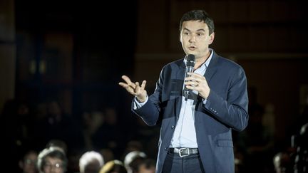 L'économiste Thomas Piketty, lors d'une réunion publique consacrée à la primaire du PS et de ses alliés à Lille (Nord), le 25 février 2016. (JULIEN  PITINOME / CITIZENSIDE / AFP)