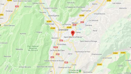 Un colis a explosé dans un immeuble de Saint-Martin-d'Hères (Isère), vendredi 9 novembre 2018. (CAPTURE ECRAN GOOGLE MAPS / FRANCEINFO)