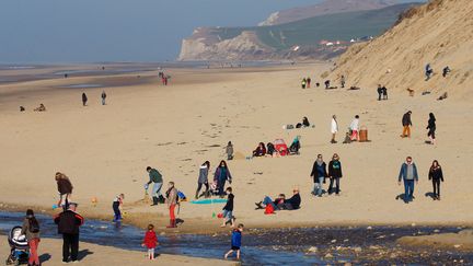 Plage de Wissant siur la côte d'Opale, le 15 février 2019. (PHOTO PQR / LA VOIX DU NORD / MAXPPP)