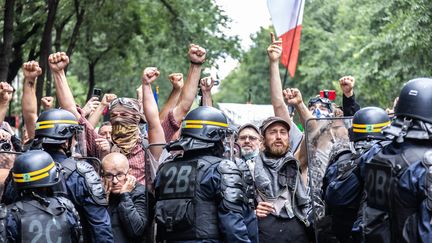 La manifestation anti-pass sanitaire du 31 juillet 2021 à Paris. (SADAK SOUICI / LE PICTORIUM / MAXPPP)