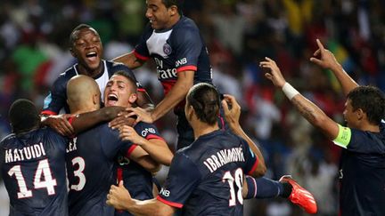 La joie des joueurs du PSG