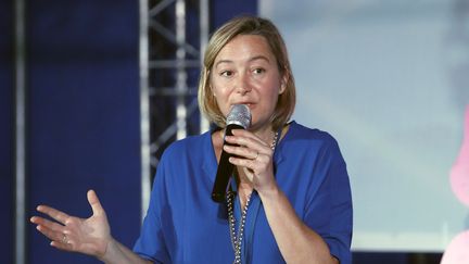 Ludovine de La Rochère, la présidente de la Manif pour tous, à Étiolles, le 18 septembre 2016. (FRANCOIS GUILLOT / AFP)