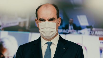 Le Premier ministre, Jean Castex, à Matignon, à Paris, le 17 mai 2021. (CHRISTOPHE MICHEL / HANS LUCAS / AFP)