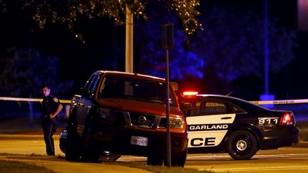 Deux hommes sont morts dans une fusillade, pr&egrave;s d'un concours de caricatures de Mahomet &agrave; Garland,&nbsp;au Texas (Etats-Unis), le 3 mai 2015. (MIKE STONE / REUTERS)