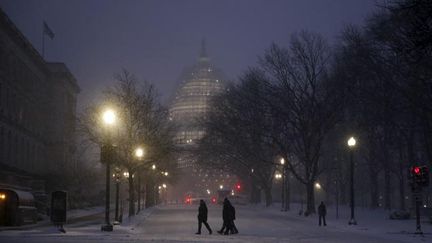 &nbsp; (Dans la capitale américaine quelque 5 cm recouvraient le sol quatre heures après le début des intempéries © Reuters)