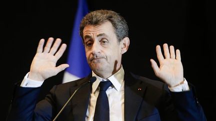 &nbsp; (Nicolas Sarkozy en meeting hier soir à Rochefort en Charente-Maritime © MAXPPP)