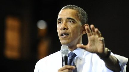 Barack Obama, le 22 juillet 2011, lors d'une réunion publique dans une université du Maryland. (AFP - Jewel Samad)