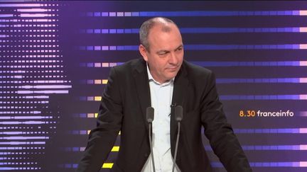 Laurent Berger, secrétaire général de la CFDT, était l'invité du "8h30 franceinfo", lundi 16 janvier 2023. (FRANCEINFO / RADIOFRANCE)