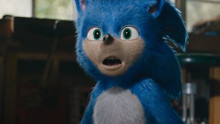 Sonic le hérisson, célèbre héros de jeux vidéo, ici dans la bande-annonce du film "Sonic the Hedgehog" dévoilée le 30 avril sur YouTube. (PARAMOUNT PICTURES / YOUTUBE)