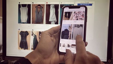 L'application Vinted permet de vendre ou d'acheter des vêtements d'occasion.&nbsp; (FRANTZ BOUTON / MAXPPP)