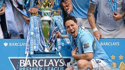 Samir Nasri, champion d'Angleterre avec Manchester City