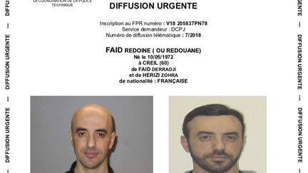 Un avis de recherche de Redoine Faïd, du 2 juillet 2018. (AP/SIPA)