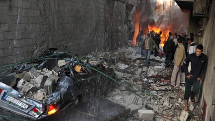 L'attentat a frapp&eacute; la ville de Jaramana, dans la banlieue de Damas (Syrie), le 28 novembre 2012. (AFP)