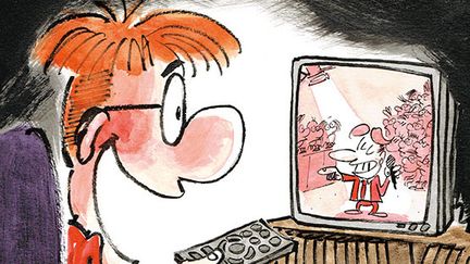 Couverture de la BD "Les gens dans la télé" (Simon Mitteault)