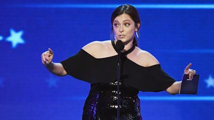 Rachel Bloom, actrice aux 22e Prix de la Critique, à Santa Monica (Californie-USA) (ETHAN MILLER / GETTY IMAGES NORTH AMERICA)