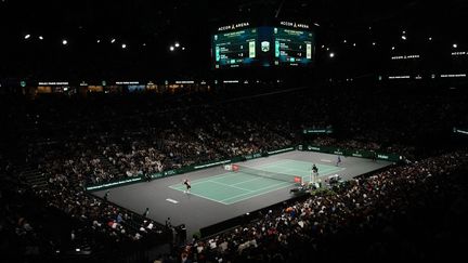 La finale du Masters 1000, à l'Accor Arena de Paris, dimanche 5 novembre 2023. (DIMITAR DILKOFF / AFP)