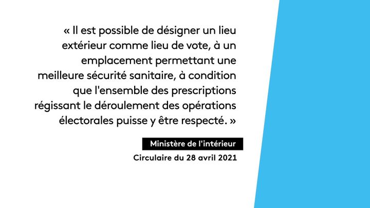 Circulaire du Ministère de l'Intérieur autorisant l'organisation d'une élection à l'extérieur (France 3 Hauts-de-France)