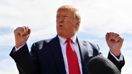 Donald Trump, le 17 octobre 2019, à Dallas (sud des Etats-Unis).&nbsp; (NICHOLAS KAMM / AFP)