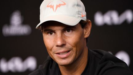 Rafael Nadal en conférence de presse ce dimanche 7 février, à Melbourne. (VINCE CALIGIURI / TENNIS AUSTRALIA)