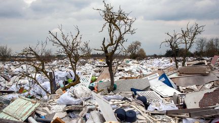 La décharge sauvage de Carrières-sous-Poissy dans les Yvelines. (MAXPPP)