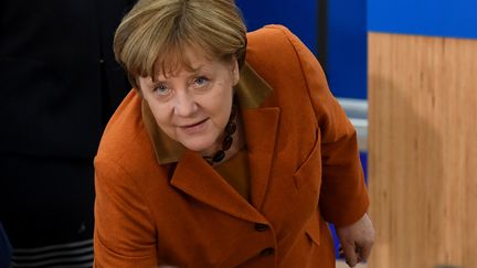 Angela Merkel, le 15 mars 2017. (PATRIK STOLLARZ / AFP)