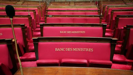 L'h&eacute;micycle de l'Assembl&eacute;e nationale, &agrave; Paris, le 10 juin 2006. (MEHDI FEDOUACH / AFP)