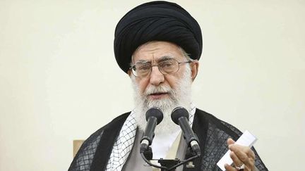 &nbsp; (Le guide suprême iranien, l'ayatollah Ali Khamenei en septrembre 2015 © UNCREDITED/AP/SIPA)