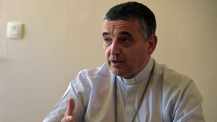 Monseigneur Dominique Lebrun, archevêque de Rouen, en juillet 2015. (CLAUDE ESSERTEL / MAXPPP)