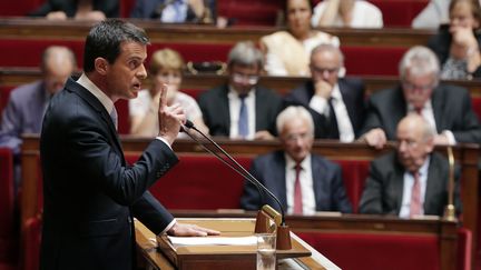 Manuel Valls, &agrave; l'Assembl&eacute;e nationale, mercredi 15 juillet 2015. ( JACKY NAEGELEN / REUTERS)