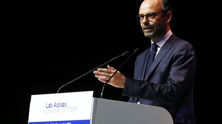 Le Premier ministre Edouard Philippe, aux Assises de l'économie de la mer au Havre, le 21 novembre 2017. (CHARLY TRIBALLEAU / AFP)