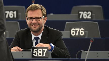 L'eurod&eacute;pute J&eacute;r&ocirc;me Lavrilleux, ancien bras droit de Jean-Fran&ccedil;ois Cop&eacute; &agrave; l'UMP, le 21 octobre 2014 &agrave; Strasbourg (Bas-Rhin). (PATRICK HERTZOG / AFP)