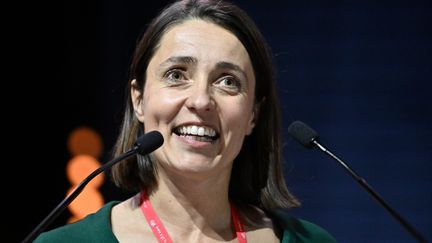 53e congres de la CGT - Sophie Binet a été élue ce vendredi 31 mars a la tête de la CGT - Clermont-Ferrand. (BOILEAU FRANCK / MAXPPP)