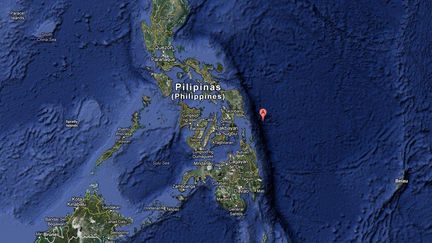 Un s&eacute;isme de magnitude 7,6 a frapp&eacute; au large des Philippines, vendredi 31 ao&ucirc;t 2012. (FTVI / GOOGLE MAPS)