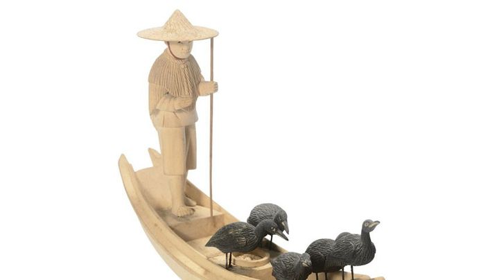 Figurine chinoise : Pêcheur au cormoran
 (Philippe Acger)