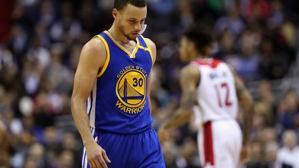 Le joueur des Warriors, Stephen Curry (ROB CARR / GETTY IMAGES NORTH AMERICA)