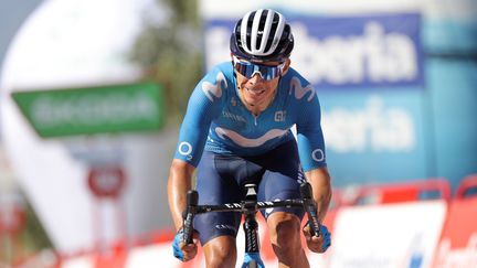 Le coureur colombien Miguel Angel Lopez (Movistar) lors de la 14e étape du Tour d'Espagne. (MAXPPP)