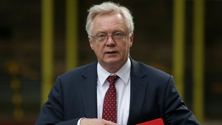 Le ministre britannique du Brexit, David Davis, arrive à Downing Street, à Londres, le 19 juillet 2017. (DANIEL LEAL-OLIVAS / AFP)