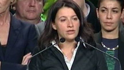 Cécile Duflot lors du premier meeting de campagne d'Europe Ecologie pour les régionales de 2010. (France 3)